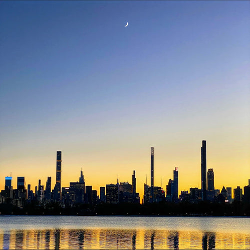 Crescent Moon over the Reservoir - December 17th, 2020