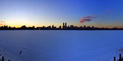 Frozen Reservoir Panorama - February 17th, 2015